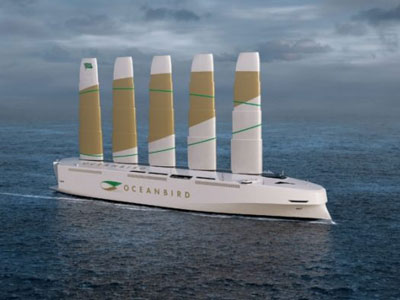 Navio cargueiro movido a vento 